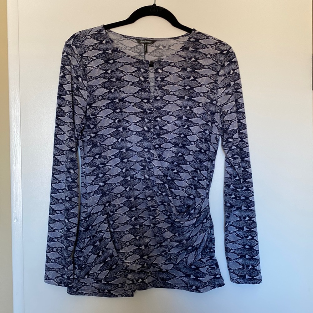 Long sleeve wrap blouse